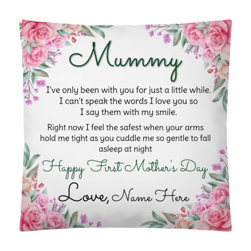 Mummy Happy 1st Mother's Day special customizable Cushions 